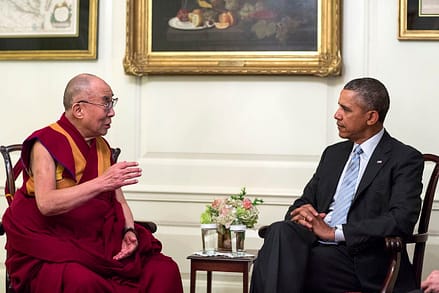 President Barack Obama meets with the Dalai